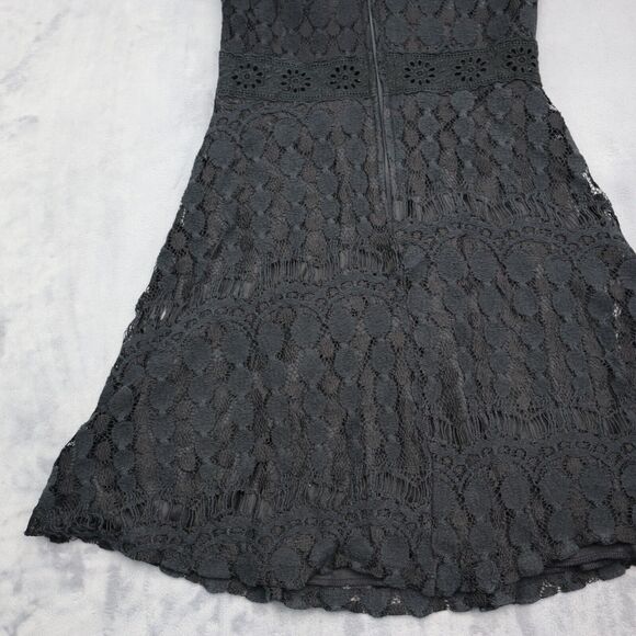 Cecico Dress Womens S Black Sleeveless Scoop Neck Polyester Lace Zip Tank Dress - Picture 16 of 16